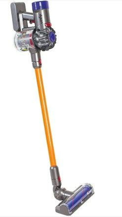 Photo 1 of Casdon Little Helper Dyson Cord-Free Vacuum Cleaner Toy, Grey, Orange and Purple 