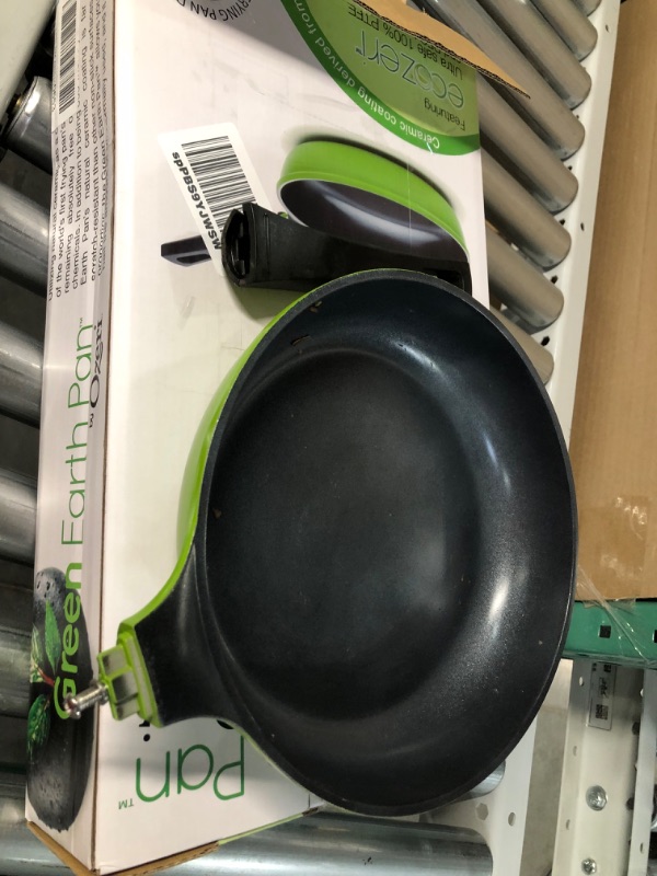 Photo 2 of 10" Green Earth Frying Pan and Lid Set by Ozeri, with Smooth Ceramic Non-Stick Coating (100% PTFE and PFOA Free) Set 10" Pan + Lid