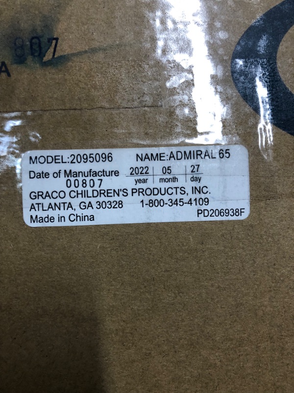 Photo 1 of Graco Admiral 65 Convertible Car Seat, Studio