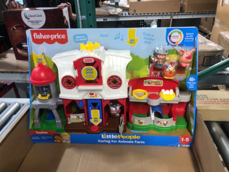 Photo 2 of Fisher-Price Little People Farm Toy, Toddler Playset with Lights Sounds and Smart Stages Learning Content