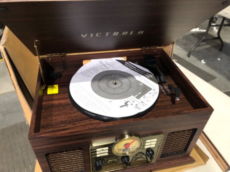 Photo 4 of Victrola Navigator 8-in-1 Classic Bluetooth Record Player with USB -Mahogany