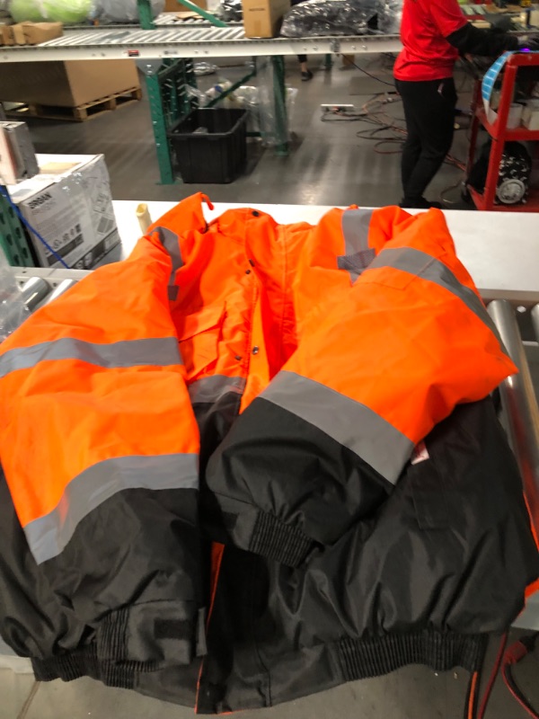 Photo 5 of Pomerol High Visibility Reflective Jacket, ANSI Class 3 Bomber Jacket *no tears/rips*