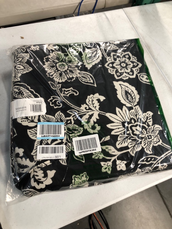 Photo 2 of Arden Selections Outdoor Seat Cushion 18 x 19, Ashland Black Jacobean - SEEMS NEW