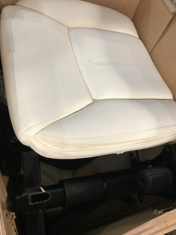 Photo 2 of **USED AND MISSING HARDWARE** 
Amazon Basics Classic Puresoft Padded Mid-Back Office Computer Desk Chair with Armrest - Cream