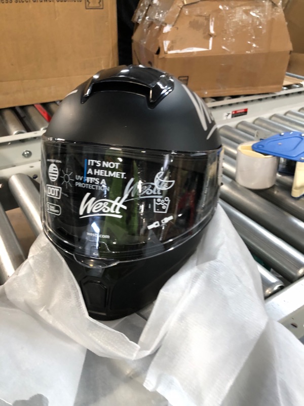 Photo 1 of Westt Storm X Full Face Motorcycle Helmet with Dual Visor, DOT Approved, Men and Women L (22.44-22.84 in) Black