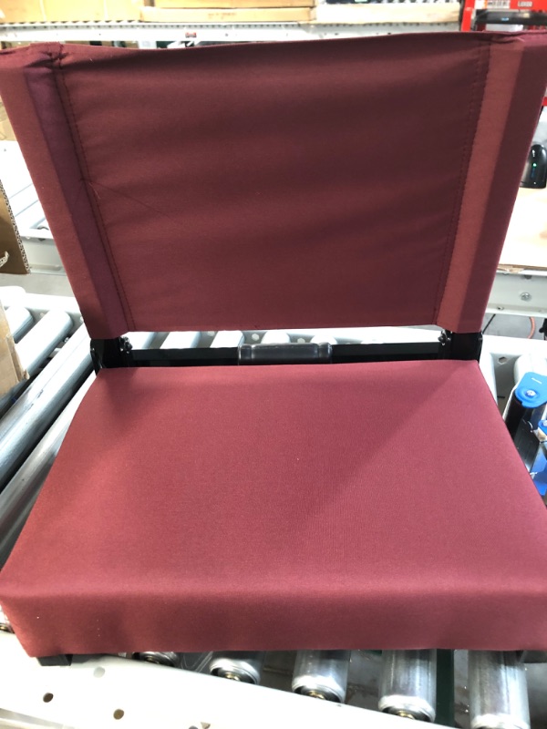 Photo 2 of ***Set of 2***Flash Furniture Grandstand Comfort Seats by Flash - Maroon Stadium Chair - 500 lb. Rated Folding Chair