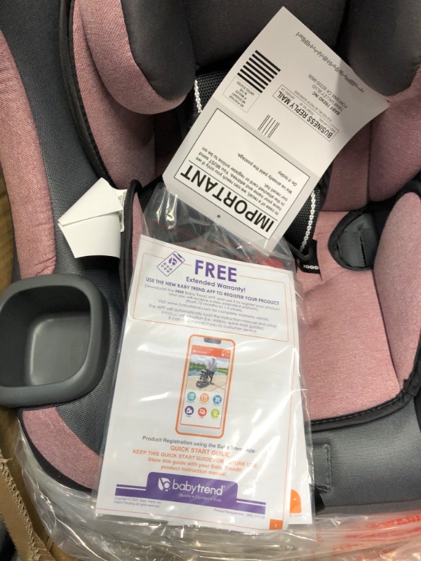 Photo 3 of Baby Trend Trooper 3-in-1 Convertible Car Seat, Cassis Pink