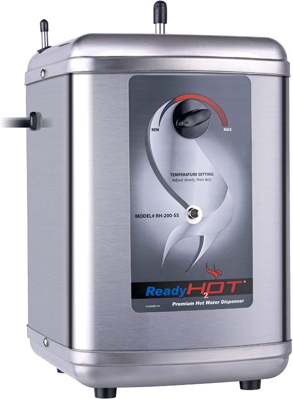 Photo 1 of 
Ready Hot 40-RH-200-SS Instant Hot Water Dispenser System, 2.5 Quarts Manual Dial Tank Only, Stainless Steel