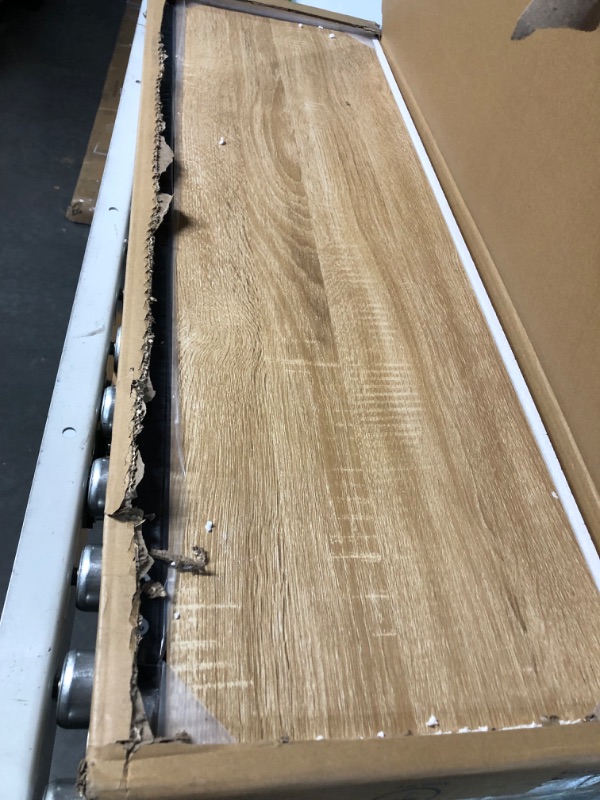 Photo 1 of Lifewit Console Table Narrow Sofa Table with Metal Frame y Assembly Grey Oak