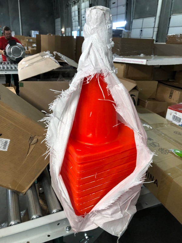 Photo 2 of 12 Pack 18" Traffic Cones PVC Safety Road Parking Cones 