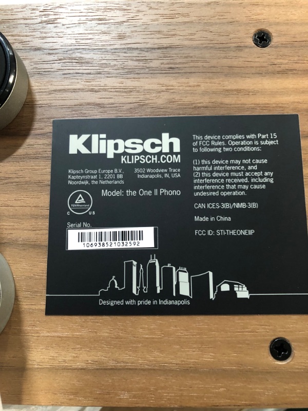 Photo 3 of Klipsch Heritage Wireless The One II Tabletop Stereo Walnut Walnut Tabletop Stereo