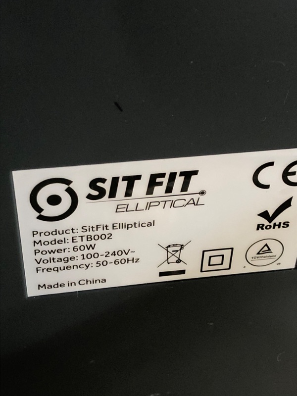 Photo 3 of * MISSING POWER CORD * SITFIT, Sit Down and Cycle! Powered Foot Pedal Exerciser