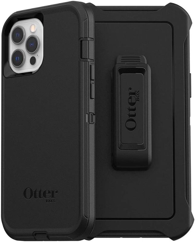 Photo 2 of OTTERBOX DEFENDER SERIES SCREENLESS EDITION Case for iPhone 12 Pro Max - Kickstand, BLACK