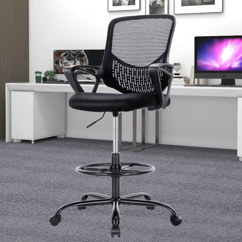 Photo 1 of Drafting Chair, Tall Office Chair, Standing Desk Chair