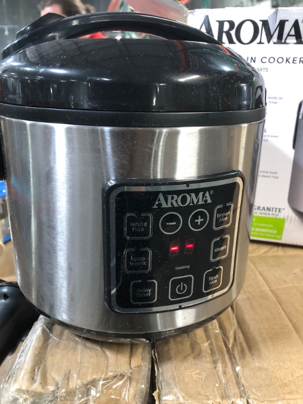 Photo 2 of Aroma 8-Cup Programmable Rice & Grain Cooker Steamer