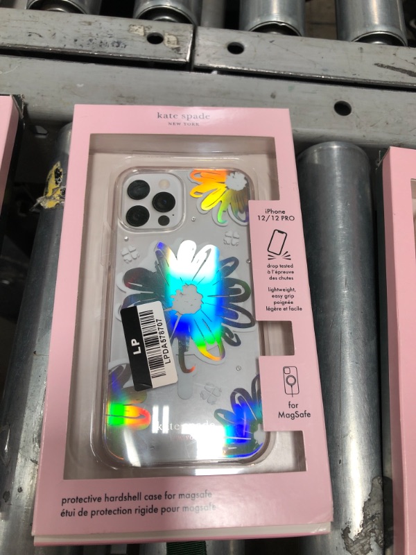 Photo 1 of Kate Spade New York Apple iPhone 12/iPhone 12 Pro Protective Hardshell Case with MagSafe - Daisy Iridescent

