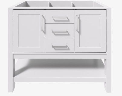 Photo 1 of Ariel R042S-BC-WHAT Bayhill 42 Inch Single Sink Base Cabinet, White