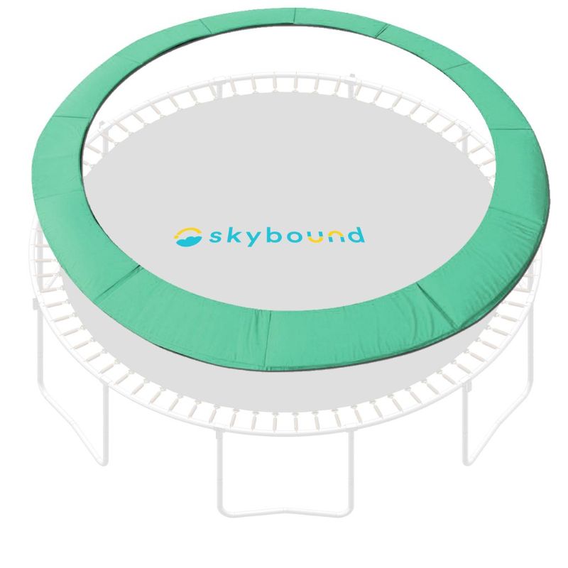 Photo 1 of **DAMAGED** SkyBound Universal Trampoline Safety Pad Spring Cover for 15Ft Frame Fits up to 8 Springs - Green
