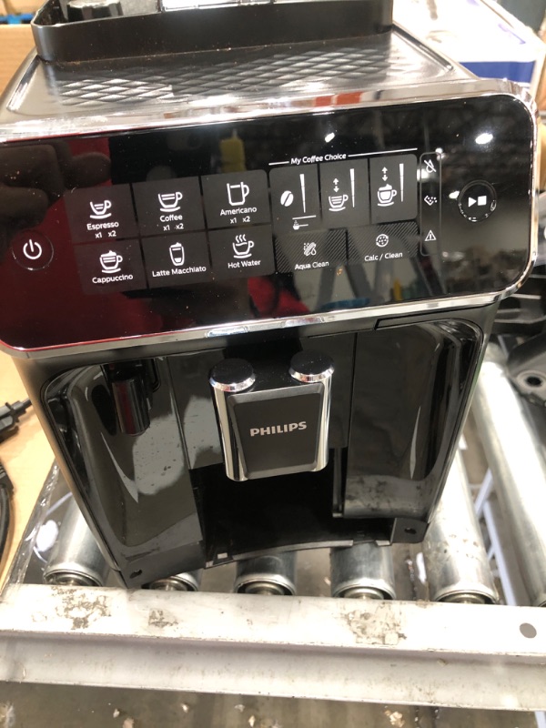 Photo 1 of **MISSING PARTS** Philips 3200 Series Fully Automatic Espresso Machine LatteGo Black