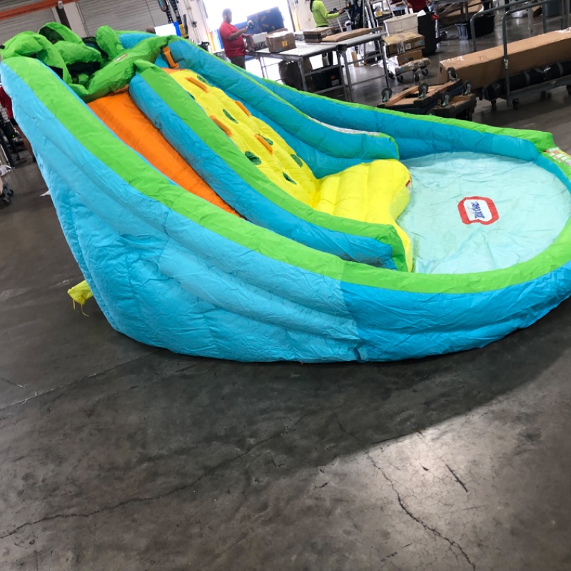 Photo 5 of (LOOK AT PHOTOS!!!) SUNNY & FUN Ultra Climber - Inflatable Water Slide Park - Heavy Duty for Outdoor Fun - Climbing Wall - Two Slides and Splash Pool - Easy to Set Up and Inflate with Included Air Pump and Carrying Cas