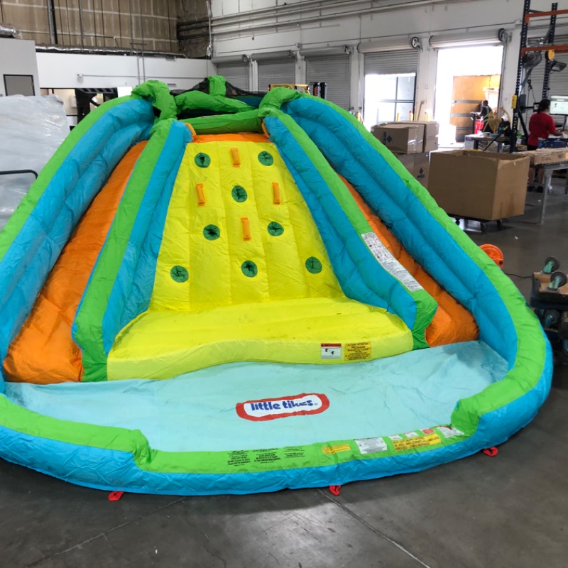 Photo 9 of (LOOK AT PHOTOS!!!) SUNNY & FUN Ultra Climber - Inflatable Water Slide Park - Heavy Duty for Outdoor Fun - Climbing Wall - Two Slides and Splash Pool - Easy to Set Up and Inflate with Included Air Pump and Carrying Cas