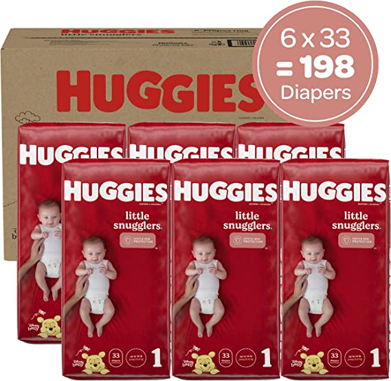 Photo 1 of Baby Diapers Size 1 (8-14 lbs), 198ct, Huggies Little Snugglers
