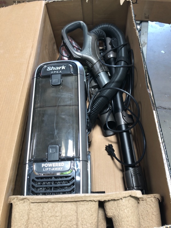 Photo 2 of Shark AZ1002 Apex Powered Lift-Away Upright Vacuum with DuoClean & Self-Cleaning Brushroll, Crevice Tool, Upholstery Tool & Pet Power Brush, for a Deep Clean on & Above Floors, Espresso
