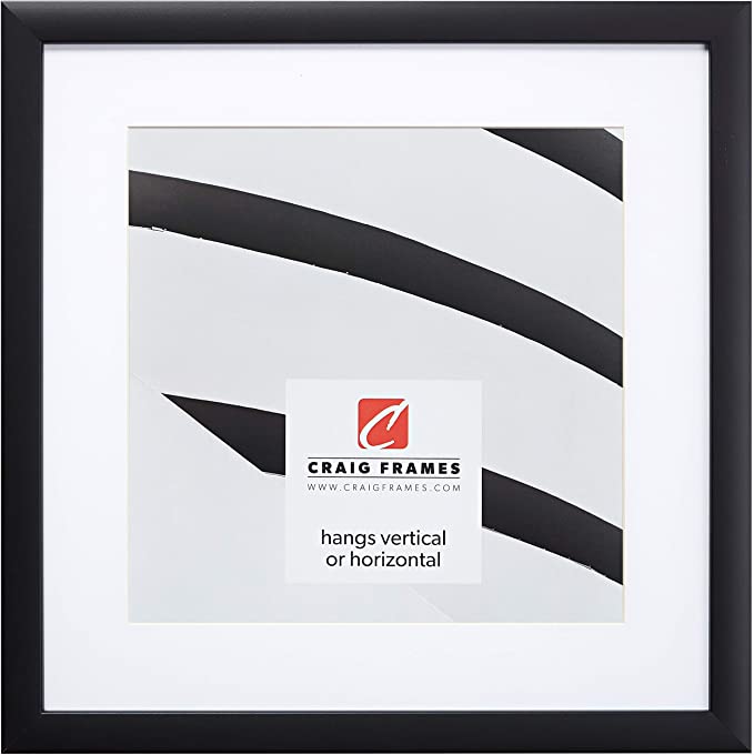 Photo 1 of Craig Frames 1WB3BK 24 by 24-Inch Picture Frame, Smooth Wrap Finish, 1-Inch Wide, Black
