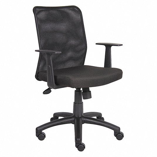 Photo 1 of Task Chair: Fixed Arm, Black, Mesh, 275 lb Wt Capacity
