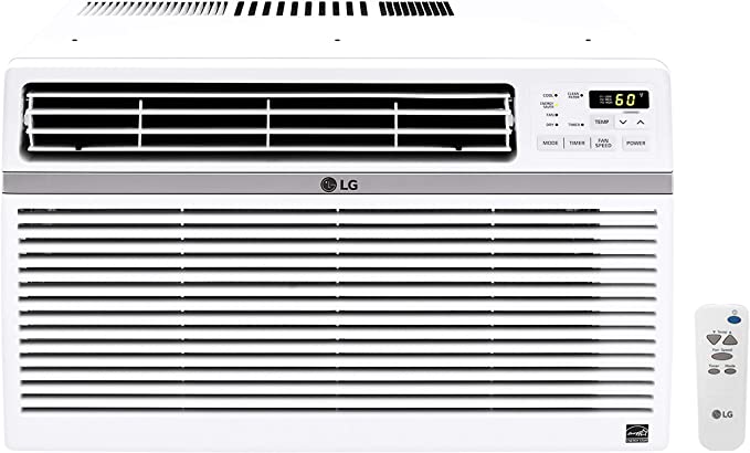 Photo 1 of LG 15,000 BTU Window Air Conditioner, Cools 800 Sq.Ft. (20' x 40' Room Size), Quiet Operation, Electronic Control with Remote, 3 Cooling & Fan Speeds, ENERGY STAR®, Auto Restart, 115V
