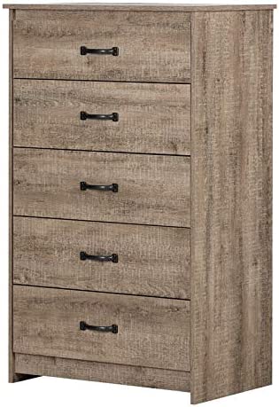 Photo 1 of **parts only**hardware incomplete**
South Shore Tassio 5-Drawer Chest Weathered Oak
