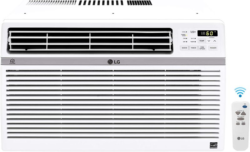 Photo 1 of ***PARTS ONLY*** LG 10,000 BTU Smart Window Air Conditioner, Cools up to 450 Sq. Ft, Smartphone and Voice Control Works ThinQ, Amazon Alexa and Hey Google, Energy Star, 3 Cool & Fan Speeds, 115V, 10000, White
