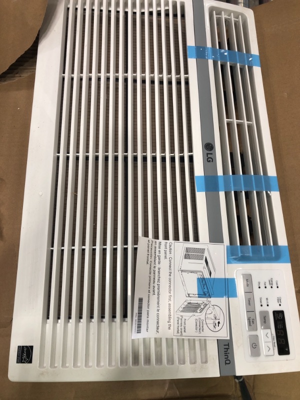 Photo 2 of ***PARTS ONLY*** LG 10,000 BTU Smart Window Air Conditioner, Cools up to 450 Sq. Ft, Smartphone and Voice Control Works ThinQ, Amazon Alexa and Hey Google, Energy Star, 3 Cool & Fan Speeds, 115V, 10000, White
