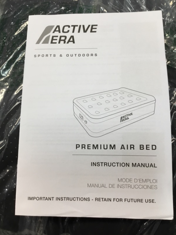 Photo 2 of Active Era Air Mattress with Built-in Pump - Elevated Inflatable Airbed Queen  Single - Puncture Resistant Airbed with Waterproof Flocked Top
