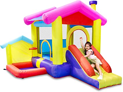 Photo 1 of AirMyFun Inflatable Bounce House,Bouncy Castle with Air Blower,Play House with Ball Pit,Inflatable Kids Slide,Jumping Castle with Carry Bag
