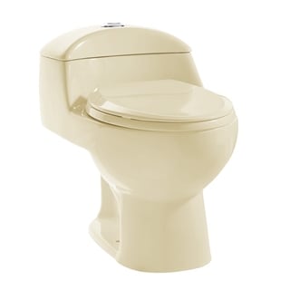 Photo 1 of Chateau One Piece Elongated Dual Flush Toilet in Bisque 0.8/1.28 Gpf
