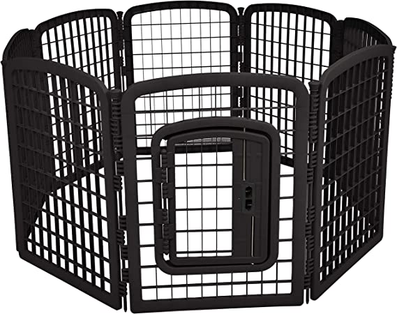 Photo 1 of Amazon Basics 8-Panel Plastic Pet Pen Cage Playpen
