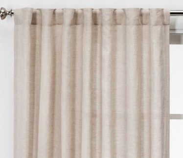 Photo 1 of 1pc Light Filtering Linen Window Curtain Panel - Threshold™

