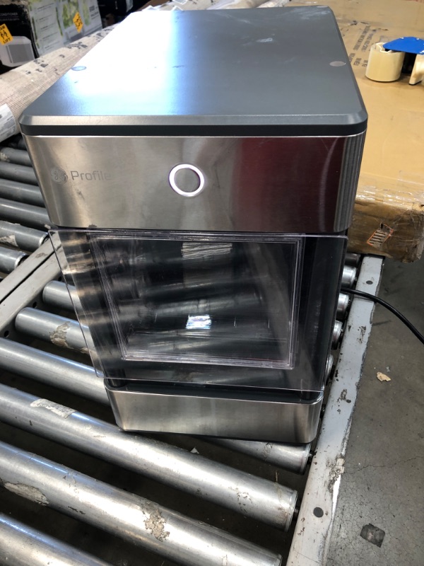 Photo 2 of GE Profile Opal | Countertop Nugget Ice Maker with Side Tank | Portable Ice Machine Makes up to 24 Lbs. of Ice per Day | Stainless Steel Finish
