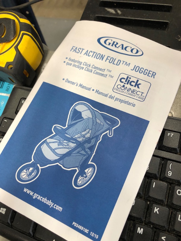 Photo 3 of **DAMAGED BOX**
Graco FastAction Fold Jogger Travel System | Includes the FastAction Fold Jogging Stroller and SnugRide 35 Infant Car Seat, Gotham
