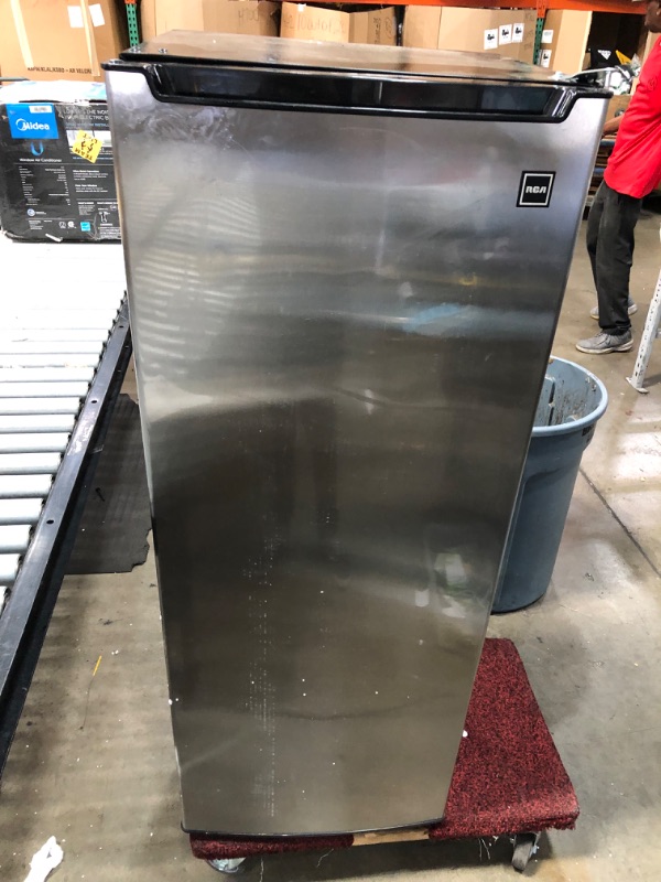 Photo 12 of **DOOR IS LOOSE AND MINOR DAMAGE**
RCA RFRF695 6.5 Cubic Foot Deep Small Mini Adjustable Upright Freezer, Silver
