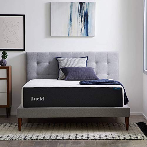 Photo 1 of **38"X74"**
LUCID 14 Inch Memory Foam Plush Feel – Gel Infusion-Hypoallergenic Bamboo Charcoal – Breathable Cover Bed Mattress Conventional, Twin, White
