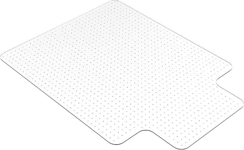 Photo 1 of Office Chair Mat for Carpeted Floors - Clear Carpet Chair Mat with Lip 48”x 36”