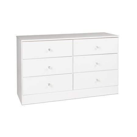 Photo 1 of **USED**
Prepac 47.25 in W X 28.25 in H X 16 in D Astrid 6-Drawer Dresser Crystal White Other
