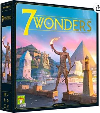 Photo 1 of 7 Wonders Board Game (BASE GAME) - New Edition | Family Board Game | Board Game for Adults and Family | Civilization and Strategy Board Game | 3-7 Players | Ages 10 and up | Made by Repos Production
