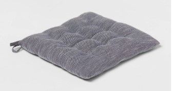 Photo 1 of 2 pack - Chambray Stripe Chair Pad Gray - Threshold™
