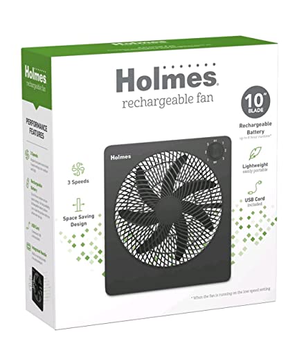 Photo 1 of Holmes 10 Variable Speed Portable Battery Fan
