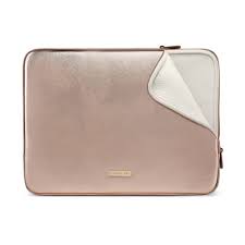 Photo 1 of Dabney Lee 14" Laptop Sleeve - Crosshatch Champagne/ivory 