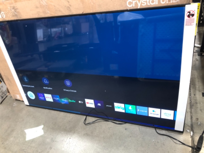 Photo 2 of ***Light Damage** SAMSUNG 65-Inch Class Crystal 4K UHD AU8000 Series HDR, 3 HDMI Ports, Motion Xcelerator, Tap View, PC on TV, Q Symphony, Smart TV with Alexa Built-In (UN65AU8000FXZA, 2021 Model)
