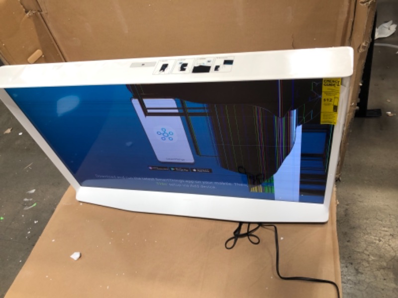 Photo 2 of ***DAMAGE TO DISPLAY DOESNT SHOW FULL PICTURE** SAMSUNG 43-inch Class SERIF QLED - 4K UHD Quantum HDR 4X Smart TV with Alexa Built-in (QN43LS01TAFXZA)
